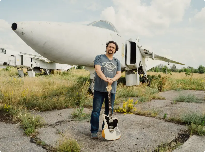 Vadim and his Jupiter Louisiana Ol’House at a former military airfield
